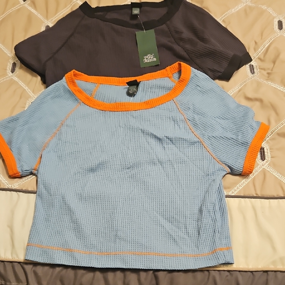 Wild Fable Blue and Black Kids Tops